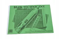 Szkolne artykuły papiernicze - Blok techniczny szkolny A4 ZIELONY 8 kartek - miniaturka - grafika 1
