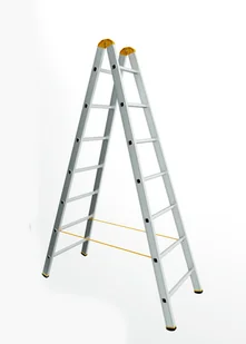 ALVE Aluminiowa drabina dwuczęściowa FORTE, 2x14 szczebli, wysokość 3,9m 558026 - Drabiny - miniaturka - grafika 1
