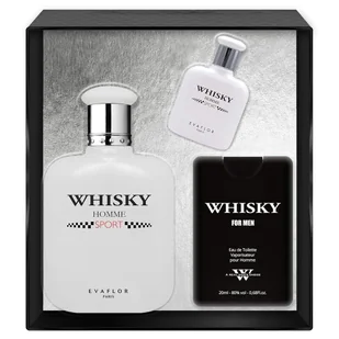 SET EVAFLOR Whisky Homme Sport EDT spray 100ml + EDT spray 10ml + EDT spray 20ml - Zestawy perfum męskich - miniaturka - grafika 1