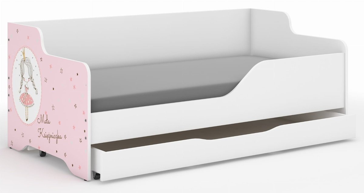 Łóżko dziecięce LILU 160x80 KSIĘŻNICZKA-boki