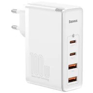 Ładowarki do telefonów - Baseus GaN2 Pro 2x USB + 2x USB-C 100W biały | - miniaturka - grafika 1