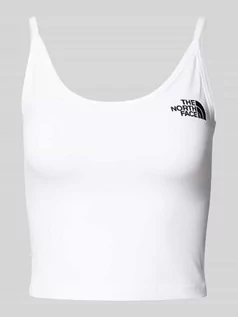 Koszulki sportowe damskie - Top krótki z wyhaftowanym logo - grafika 1