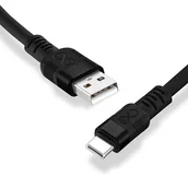 Kable USB - Kabel USBA-USBC eXc WHIPPY Pro 0.9m czarny - miniaturka - grafika 1