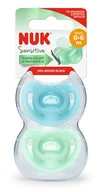 Smoczki do butelek - NUK 730379 SMOCZEK SILIKONOWY SENSITIVE BOY 0-6 2SZT/PUDEŁKO NUKS-33 - miniaturka - grafika 1
