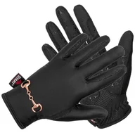 Rękawiczki jeździeckie - Rękawiczki START Qeshm czarne/rosegold, rozmiar: M - miniaturka - grafika 1