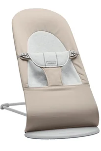 BabyBjörn, Balance Soft Woven Jersey, leżaczek, beżowy, szary - Leżaczki i huśtawki - miniaturka - grafika 1
