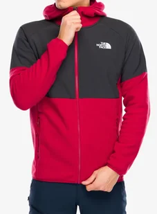 Bluza z kapturem The North Face Glacier Heavyweight Full Zip HD - garnet red/asphalt grey - Bluzy sportowe męskie - miniaturka - grafika 1