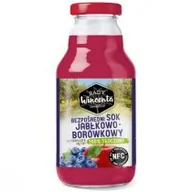 Soki i napoje niegazowane - Sady Wincenta Sok 100% jabłkowo-borówkowy naturalnie mętny tłoczony NFC 330 ml - miniaturka - grafika 1