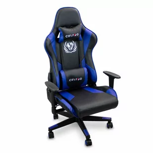 Fotel Dla Gracza Gamingowy Niebiesko-Czarny Krzesło Gamingowe Ergonomiczne Obrotowe - Fotele gamingowe - miniaturka - grafika 1