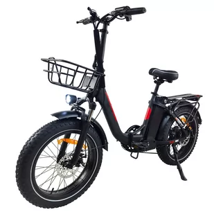 Rower elektryczny BAOLUJIE DZ2030, opony 20*4,0 cali, silnik 500W, bateria 48V 13Ah, maks. prędkość 40km/h - czarny - Rowery elektryczne - miniaturka - grafika 3