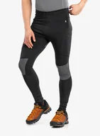 Odzież trekkingowa męska - Spodnie Fjallraven Abisko Trekking Tights Pro - black/iron grey - miniaturka - grafika 1