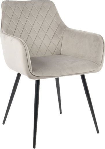 Krzesło tapicerowane kubełkowe romby do jadalni salonu Maria szare