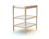 Przewijaki - AT4 - Przewijak z 2 półkami z lakierowanego drewna bukowego ESSENTIEL - miniaturka - grafika 1