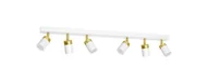 Lampy sufitowe - Milagro Lampa sufitowa JOKER WHITE/GOLD 6xGU10 MLP6131 - miniaturka - grafika 1
