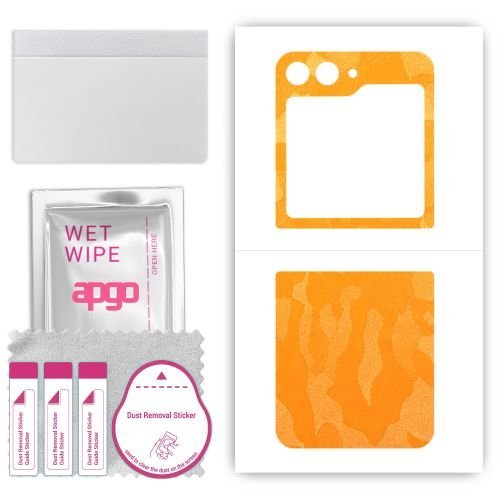 folia naklejka skórka strukturalna na TYŁ do Samsung Galaxy Z Flip5 Retro - Moro Camo Żółty - apgo SKINS