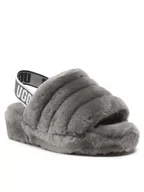 Kapcie damskie - Ugg Australia Kapcie W Fluff Yeah Slide 1095119 Szary - miniaturka - grafika 1