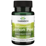 Witaminy i minerały - Swanson - Full Spectrum Lemon Peel, Skórka Cytryny, 400mg, 60 kapsułek - miniaturka - grafika 1