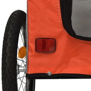 Przyczepka rowerowa dla psa, pomarańczowo-szara, tkanina Oxford Lumarko! - Sprzęt podróżny i transportery dla psów - miniaturka - grafika 10