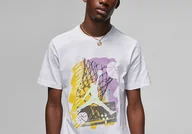 Koszulki męskie - Nike Air Jordan Brand Graphic Crew 1 Tee White - miniaturka - grafika 1