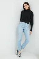 Spodnie damskie - Sisley jeansy damskie high waist - miniaturka - grafika 1