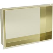 Półki łazienkowe - Mexen X-Wall-NR półka wnękowa bez kołnierza 45 x 30 cm, złota - miniaturka - grafika 1