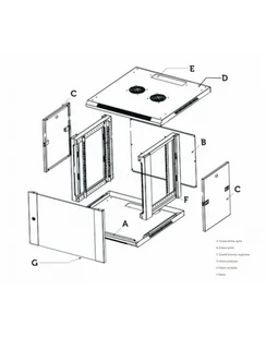 EXTRALINK 4U 600X600 WALL-MOUNTED RACKMOUNT CABINET GREY - Szafy rack - miniaturka - grafika 1