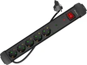 Listwy zasilające - Listwa zasilająca Lanberg Listwa zasilająca Lanberg SP1 3m 5x 230V Schuko czarna - miniaturka - grafika 1