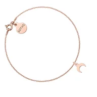 Bransoletki - Bransoletka z małym księżycem z różowego złota - miniaturka - grafika 1
