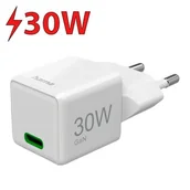 Ładowarki do telefonów - Ładowarka sieciowa HAMA SuperMini 30W PD QC Biały - miniaturka - grafika 1