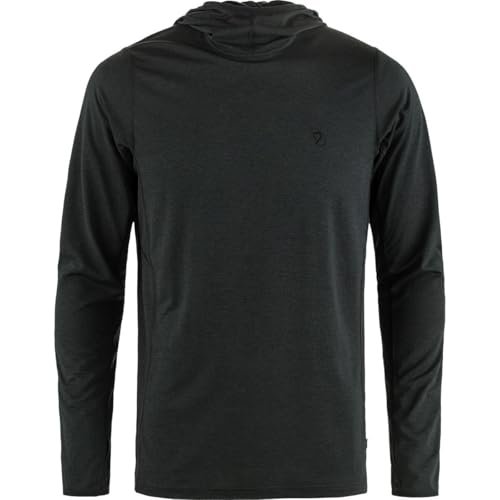 FJALLRAVEN 87199-550 Abisko Sun-Hoodie M długi sweter męski, czarny, rozmiar XXL