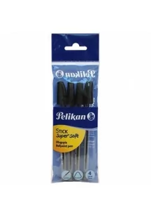 Pelikan AG Długopis Stick Super Soft czarny - Artykuły biurowe - miniaturka - grafika 2