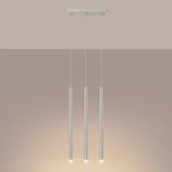 Lampy sufitowe - Lampa wisząca BRILL 3 beżowa LED 3000K - 30x5x94cm Sollux - miniaturka - grafika 1