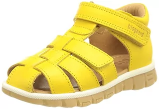 Buty dla dziewczynek - Bisgaard Sandały dla niemowląt Angus uniseks, żółty, 21 EU - grafika 1