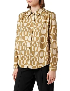 Seidensticker Damska bluzka - modna bluzka - Regular Fit - kołnierz koszuli - długi rękaw - 100% wiskoza, zielony, 42 - Bluzki damskie - miniaturka - grafika 1