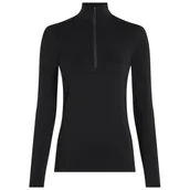 Koszulki sportowe damskie - Koszulka damska Icebreaker W Mer Core Heavyweight LS Half Z Rozmiar: L / Kolor: czarny - miniaturka - grafika 1