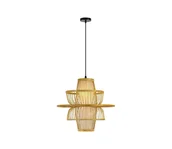 Lampy sufitowe - Immax 08254L - Żyrandol na lince PINCHOS 1xE27/40W/230V śr. 45 cm bambus - miniaturka - grafika 1