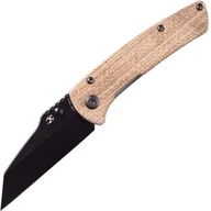 Scyzoryki - Kansept Main Street Black TiCn Coated and Stonewashed 154CM Brown Micarta T1015A7 - miniaturka - grafika 1