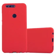 Etui i futerały do telefonów - Etui Pokrowiec Do Honor 8 / 8 PREMIUM Obudowa w FROST CZERWONY TPU Silikon Case Cover Ochronny Plecki Cadorabo - miniaturka - grafika 1