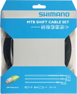 SHIMANO Zestaw linek i pancerzy przerzutkowych MTB Optislik czarny Y60198090 - Części rowerowe - miniaturka - grafika 1