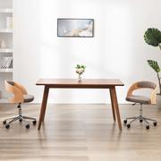 Krzesła - vidaXL Obrotowe krzesła stołowe, 2 szt., taupe, gięte drewno i tkanina - miniaturka - grafika 1