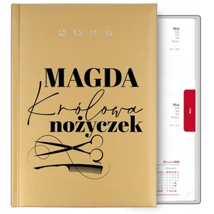 KALENDARZ ZŁOTY PLANER TERMINARZ A5 2025 PREZENT DLA FRYZJERKI MIX WZORY - Notesy i bloczki - miniaturka - grafika 1