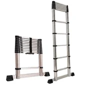 Drabiny - Drabina Teleskopowa 11 stopni Bauhus metalowa - miniaturka - grafika 1