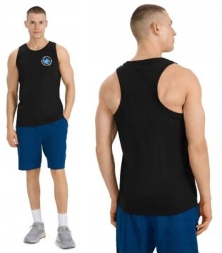 4F Męska Koszulka Bawełniana Bez Rękawów Bokserka Regular TSLEM122 > L