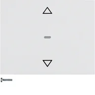Gniazdka elektryczne - Hager Polo Przycisk żaluzjowy komfort biały połysk K.1 85241179 85241179 - miniaturka - grafika 1