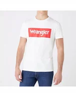 Koszulki męskie - WRANGLER LOGO TEE OFF WHITE 112142862 W7MSD3737 L - miniaturka - grafika 1