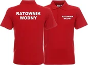 Odzież robocza - Promostars LPP - Koszulka Polo męska RATOWNIK WODNY czerwona - miniaturka - grafika 1