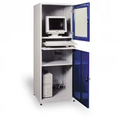 Szafy i regały magazynowe - B2B Partner Szafa warsztatowa na komputer, samodzielna wysuwana półka na klawiaturę 469174 - miniaturka - grafika 1