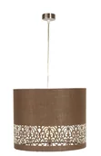Lampy sufitowe - Candellux ZWIS dekoracyjna LAMPA wisząca OPRAWA Abażurowa DO salonu ARABESCA 31-19519 Chrom beżowy - miniaturka - grafika 1