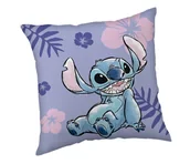 Kołdry i poduszki dla dzieci - Poduszka dziecięca 40x40 Lilo and Stitch fioletowa - miniaturka - grafika 1