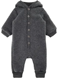 mikk-line Wełniany kombinezon w kolorze antracytowym - Pajacyki dla niemowląt - miniaturka - grafika 1